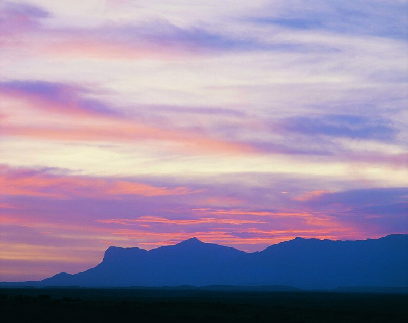 mountain silhouette at sunset