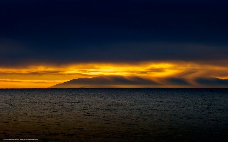 Mountain Silhouette at Sunset — Yellow, Dramatic