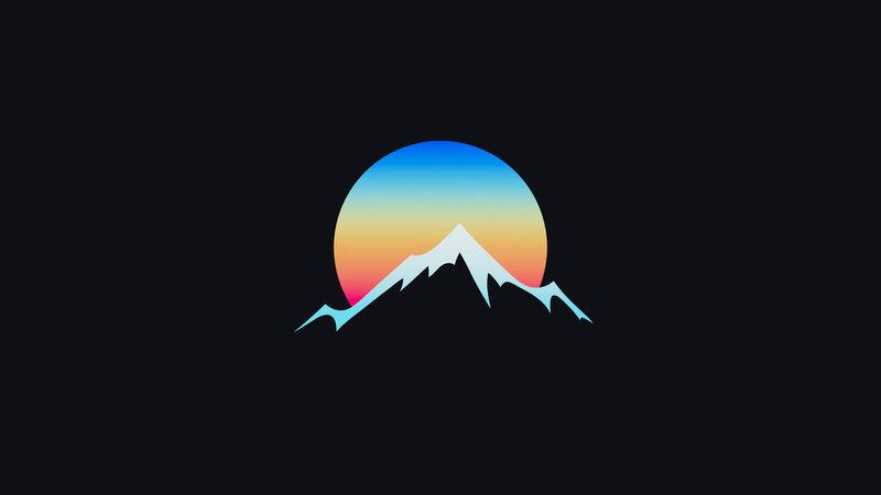 Mountain Silhouette — Black, Serene