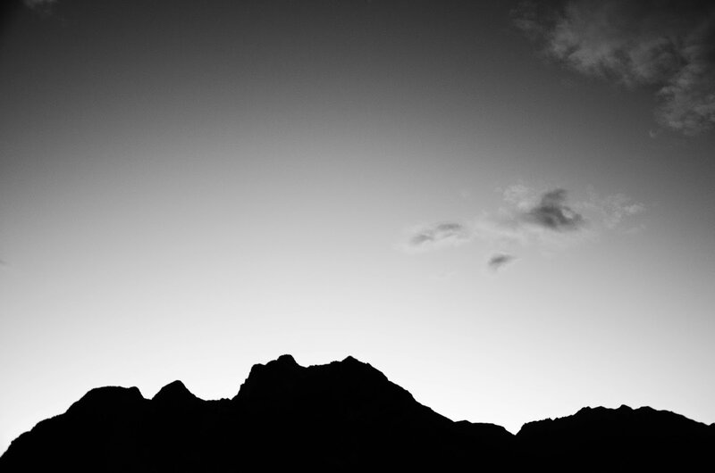 Mountain Silhouette — Black