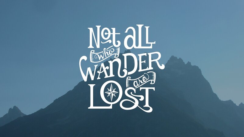 Mountain Silhouette — Blue