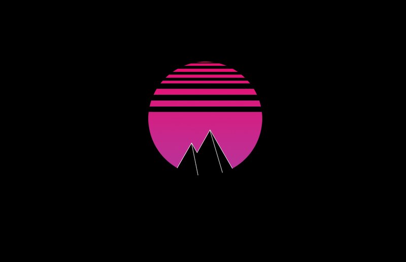 Mountain Silhouette — Pink
