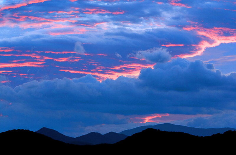 Mountain Silhouettes at Dusk