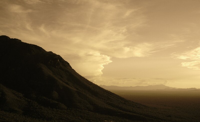 Mountain Slope at Sunset
