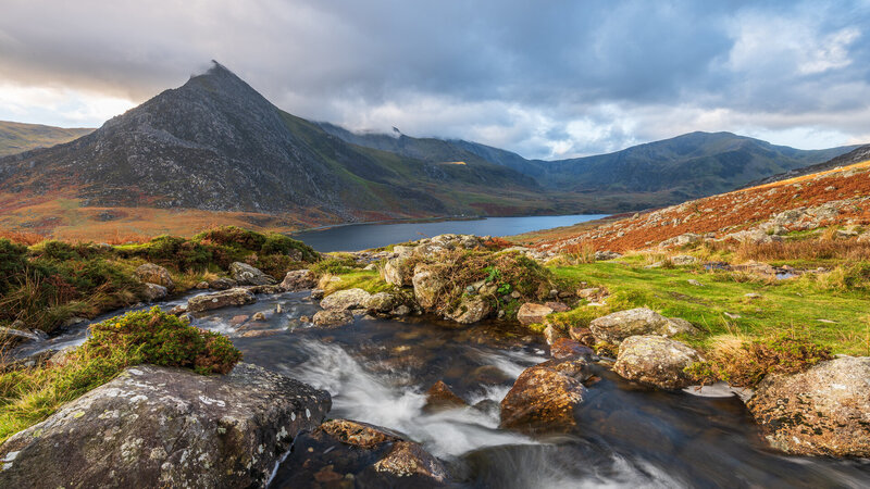Mountain Stream and Lake