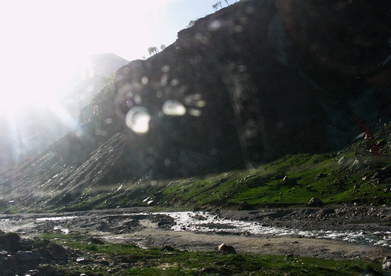 Mountain Stream in Valley — Green