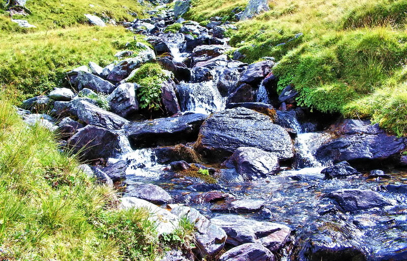 Mountain Stream over Rocks