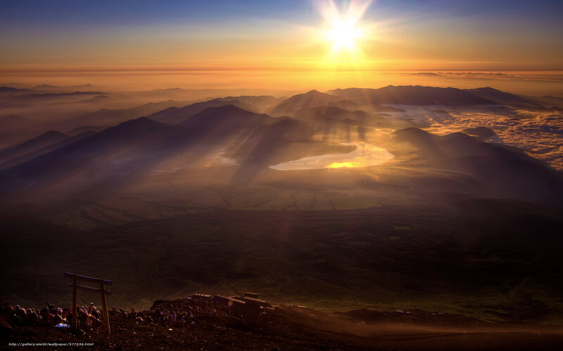 Mountain Sunrise View — Orange