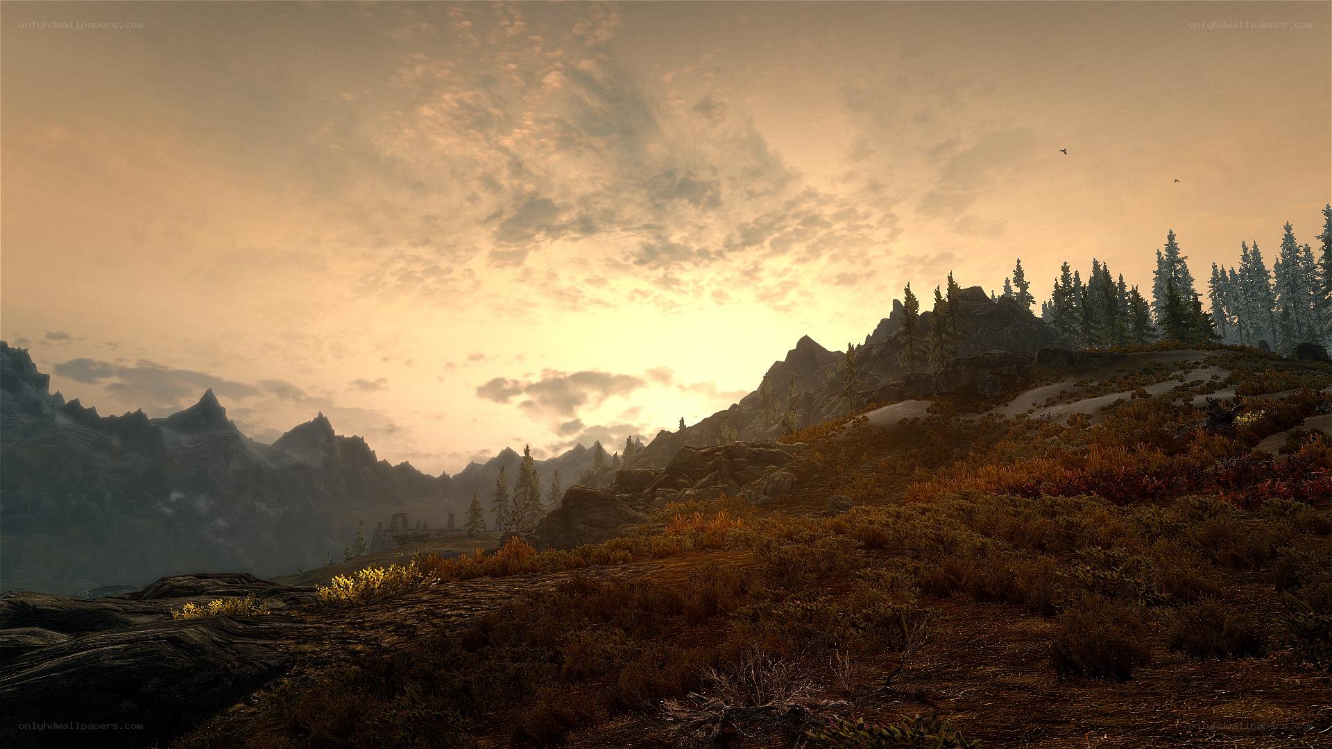 mountain sunset landscape