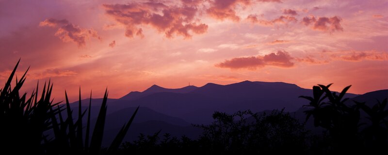 mountain sunset silhouette