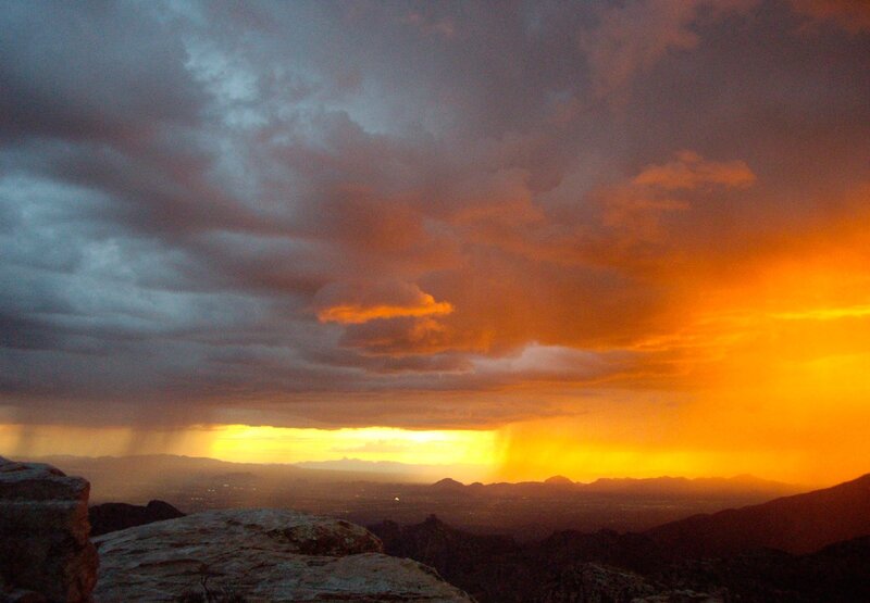Mountain Sunset Sky — Orange