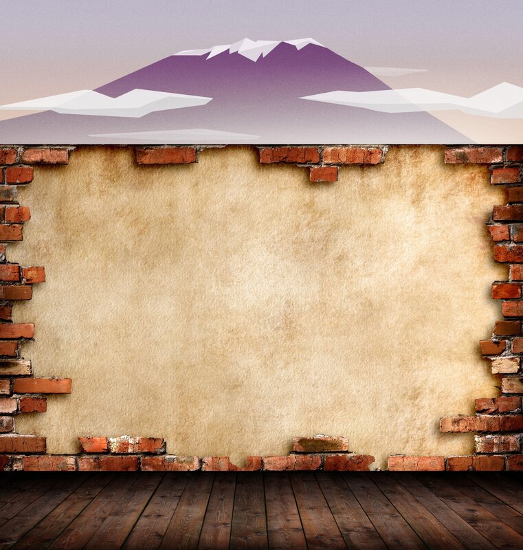 Mountain Through Broken Wall