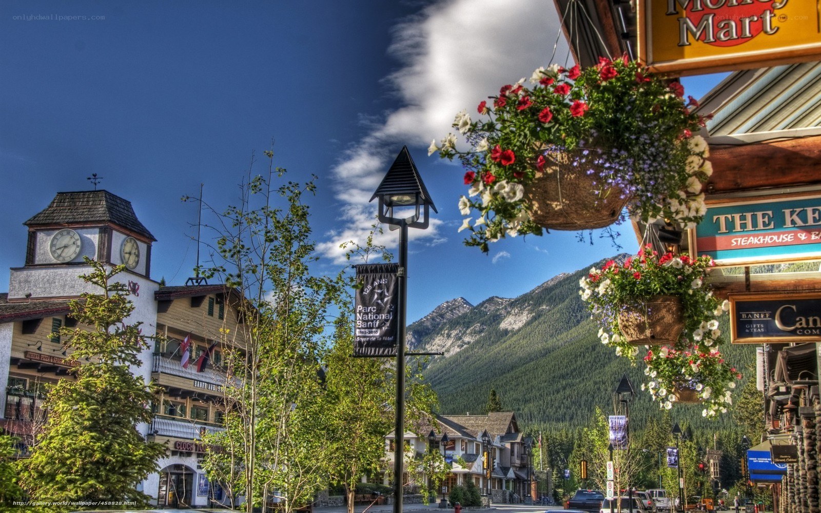 Mountain town street scene