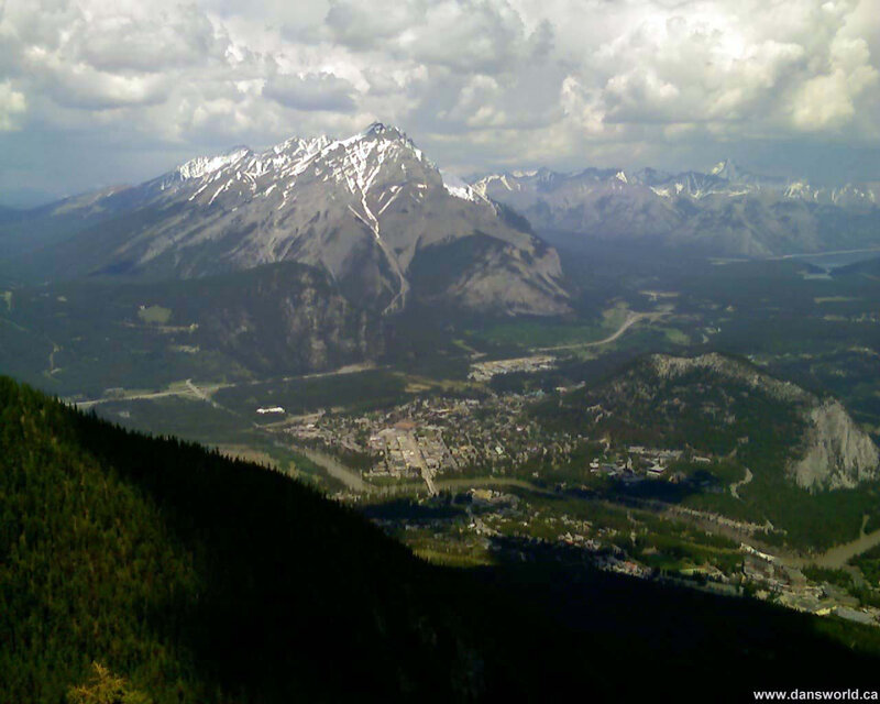 mountain town view