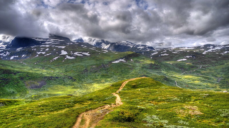Mountain Trail in Alpine — Green