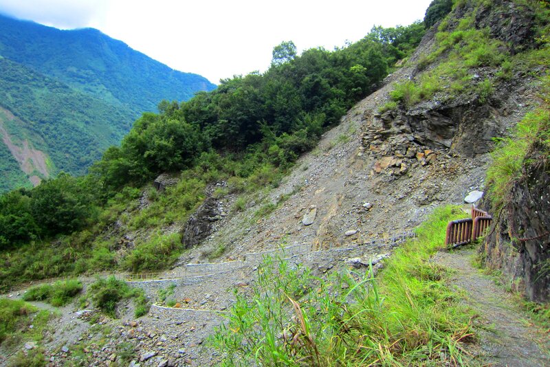 Mountain Trail with Guardrail