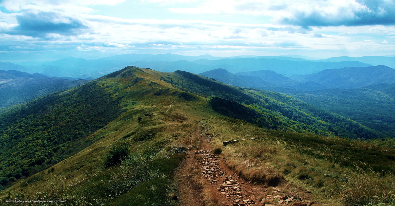 Mountain trail with scenic view