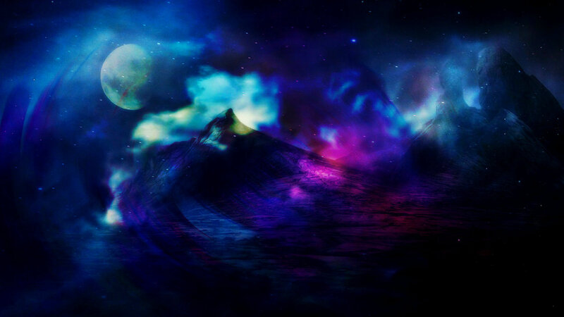 Mountain under Nebula