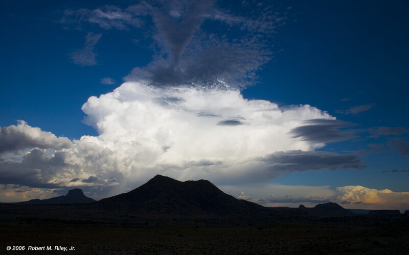 Mountain under Storm Cloud