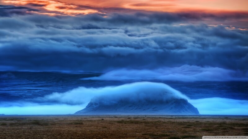Mountain under Storm Clouds