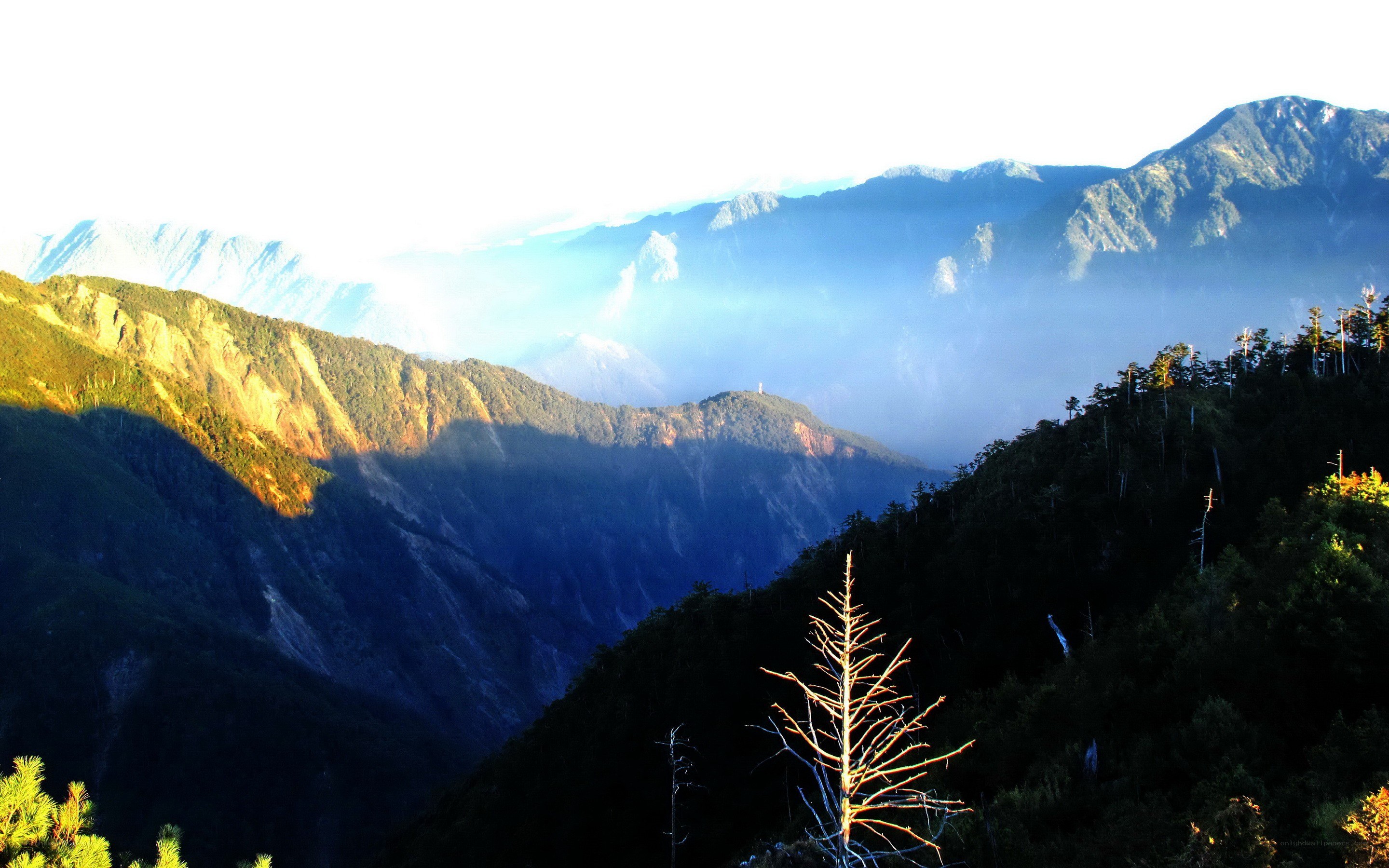 Mountain valley at sunrise