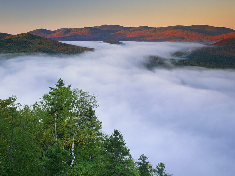 Mountain Valley Fog — Green, Serene