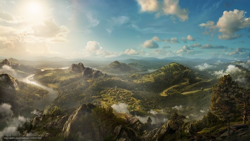 Mountain valley landscape
