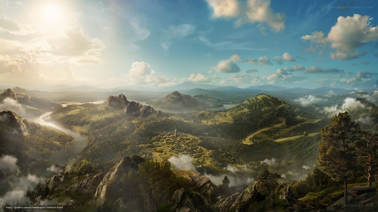 Mountain valley landscape