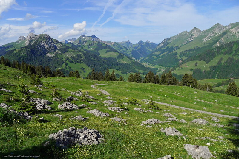 Mountain valley landscape