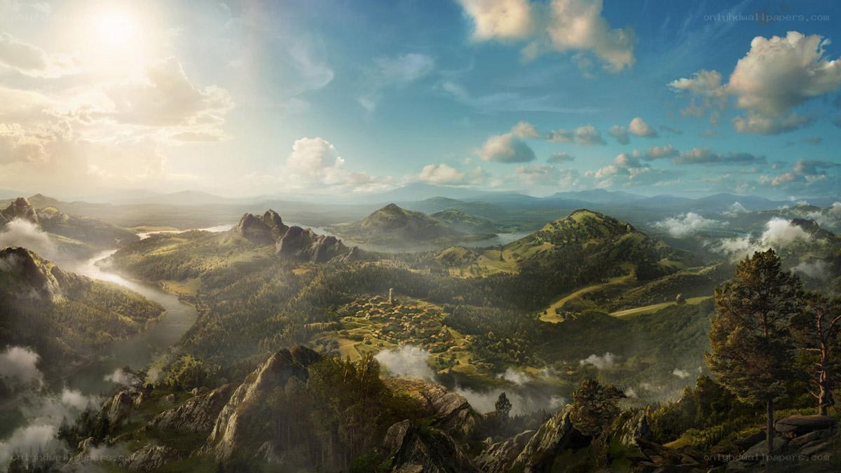 mountain valley landscape