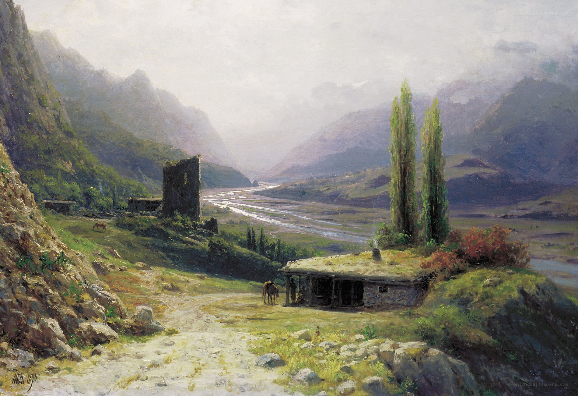 Mountain valley landscape