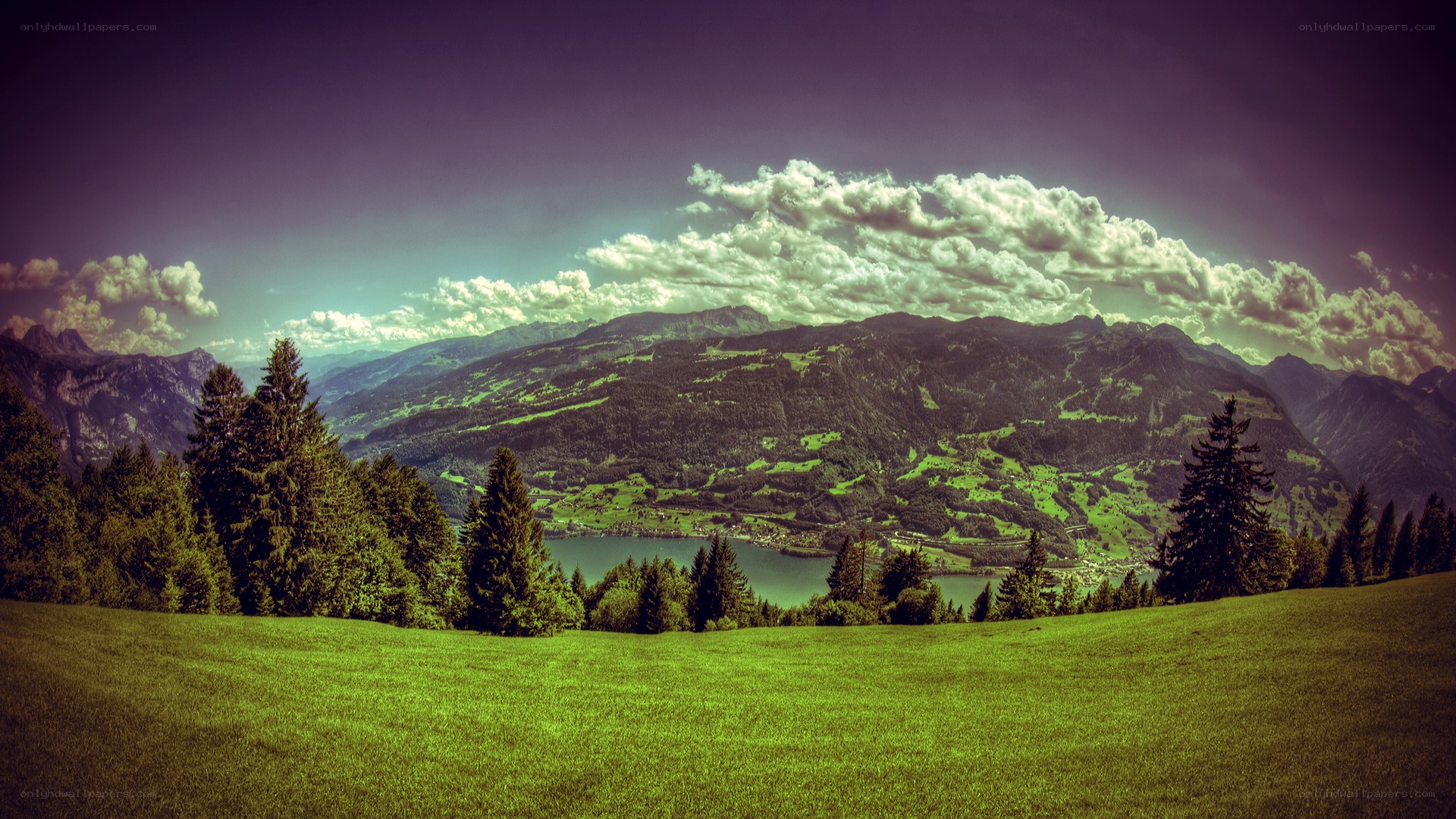 Mountain valley landscape