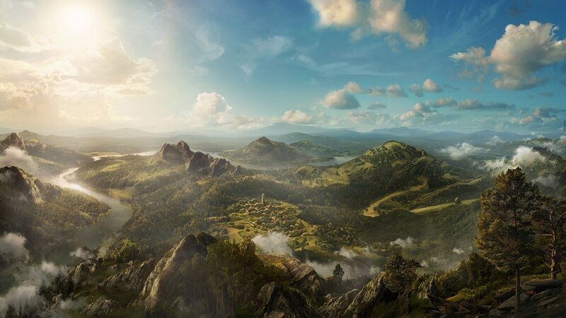 mountain valley landscape