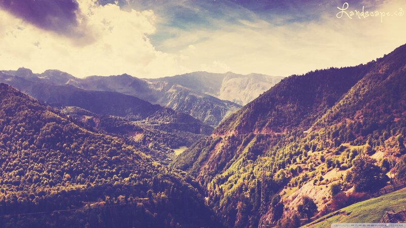 Mountain valley landscape
