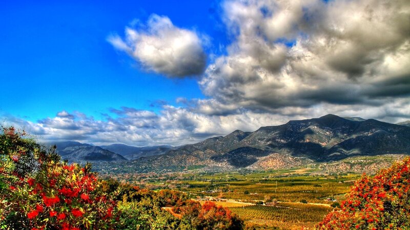 Mountain Valley Landscape — Blue, Dramatic, Afternoon, Photograph, Mountains
