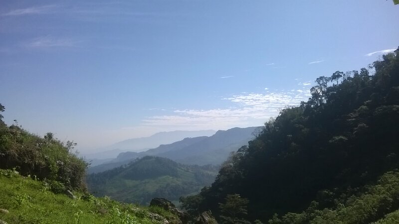 Mountain Valley Landscape — Blue, Serene, Morning, Photograph, Mountains, Trees