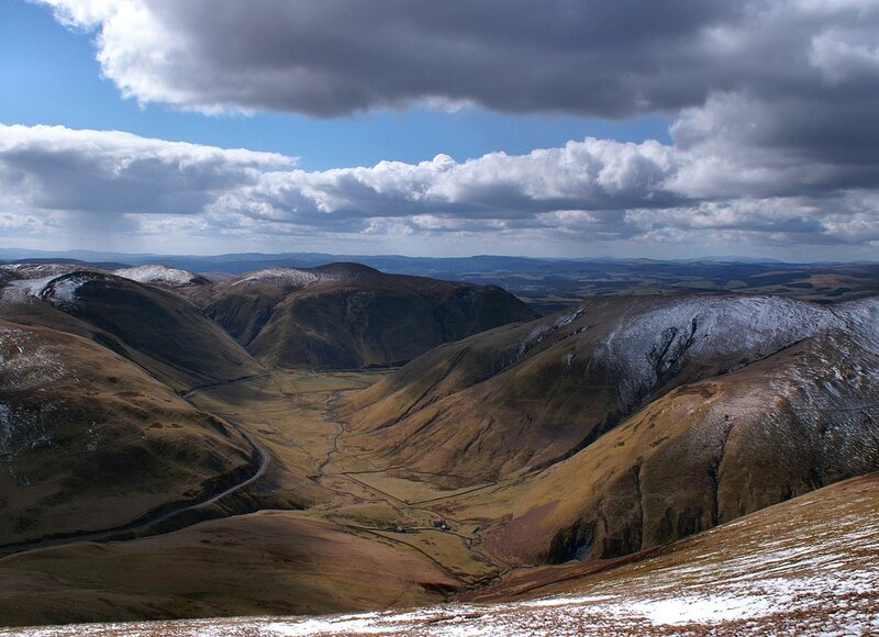 Mountain Valley Landscape — Brown, Dramatic, Winter