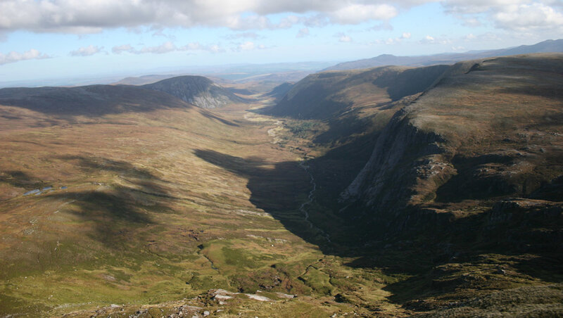 Mountain Valley Landscape — Brown, Serene, Afternoon, Photograph, Mountains, River