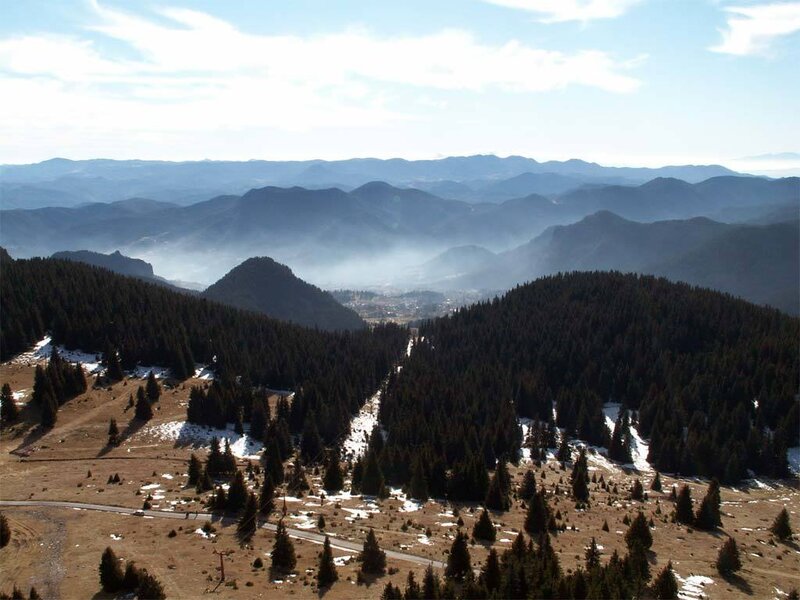 Mountain Valley Landscape — Brown