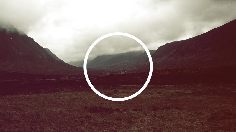 Mountain Valley Landscape — Gray, Dramatic