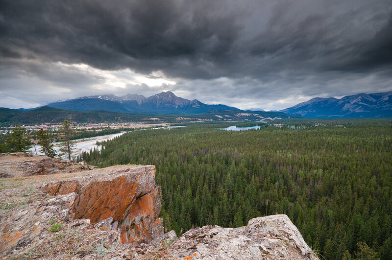 Mountain Valley Landscape — Green, Dramatic, Afternoon, Photograph, Forest