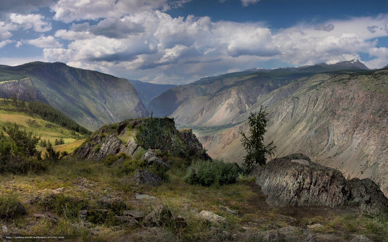 Mountain Valley Landscape — Green, Dramatic, Afternoon, Photograph, Mountains, Trees
