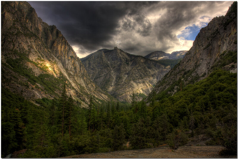 Mountain Valley Landscape — Green, Dramatic, Afternoon, Photograph