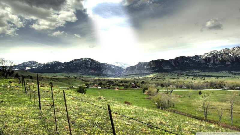 Mountain Valley Landscape — Green, Dramatic, Spring