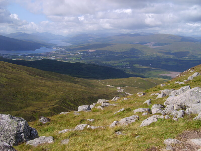 Mountain Valley Landscape — Green, Serene, Afternoon, Photograph, Hills, Lake