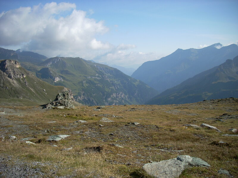 Mountain Valley Landscape — Green, Serene, Afternoon, Photograph, Mountains, Rocks, Sky