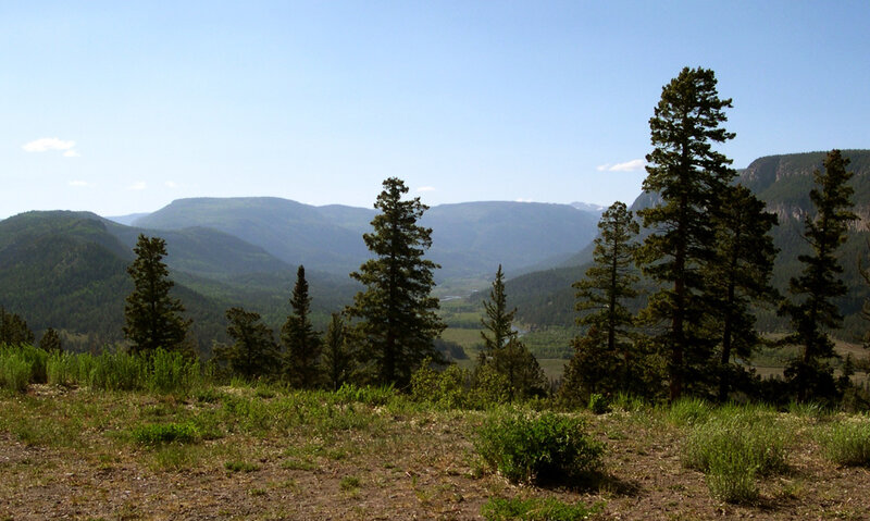 Mountain Valley Landscape — Green, Serene, Afternoon, Photograph, Trees, Mountains