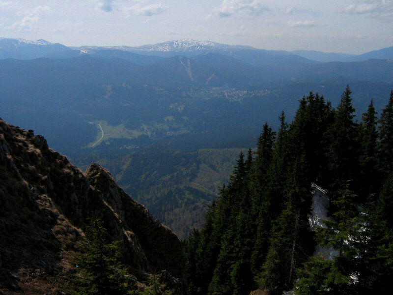 Mountain Valley Landscape — Green, Serene, Spring, Photograph, Forests, Snow-capped Peaks
