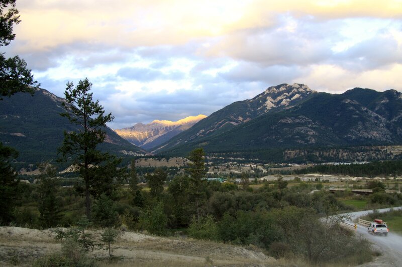 Mountain Valley Landscape — Green, Serene, Sunset