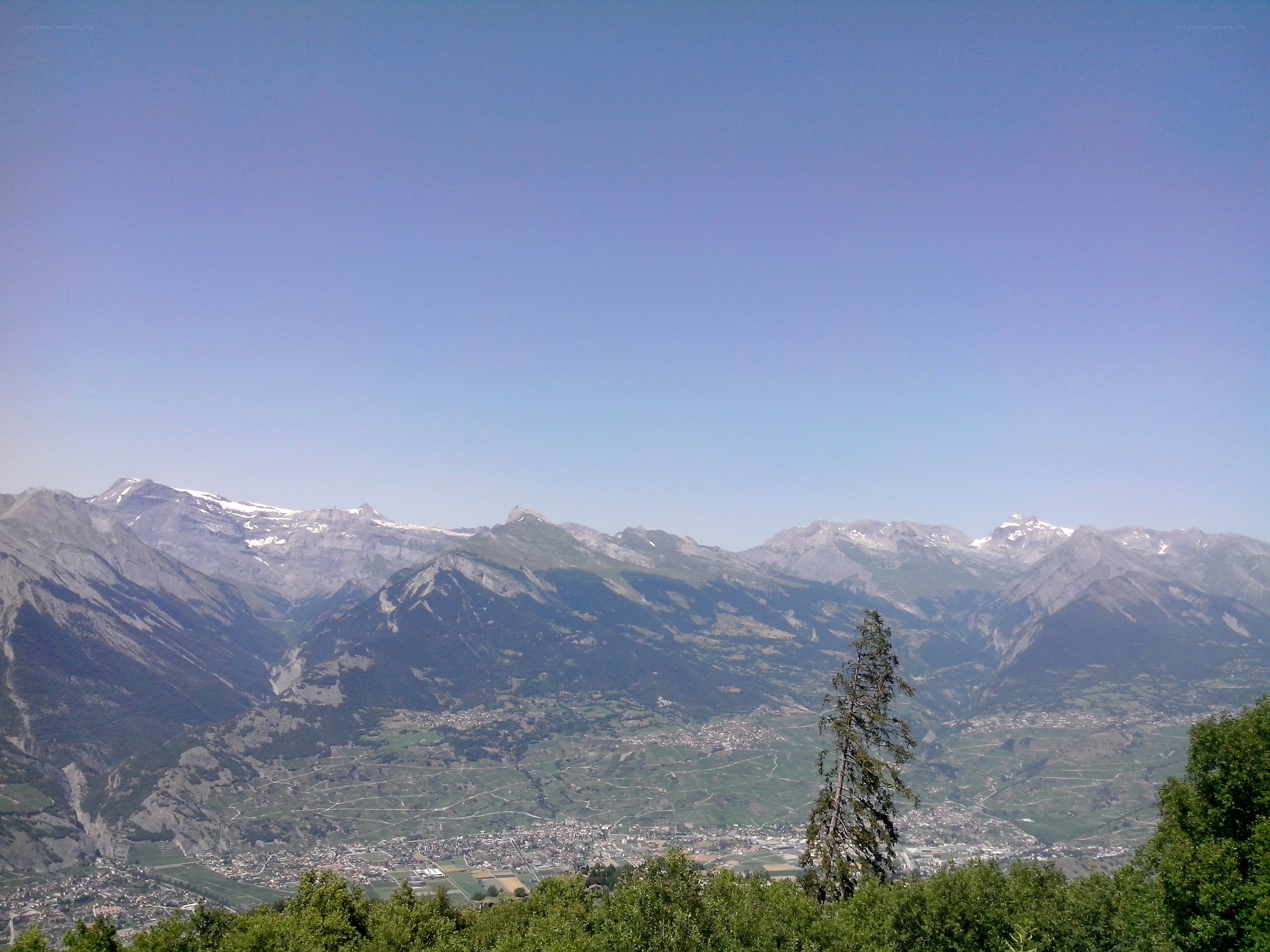 Mountain valley landscape view